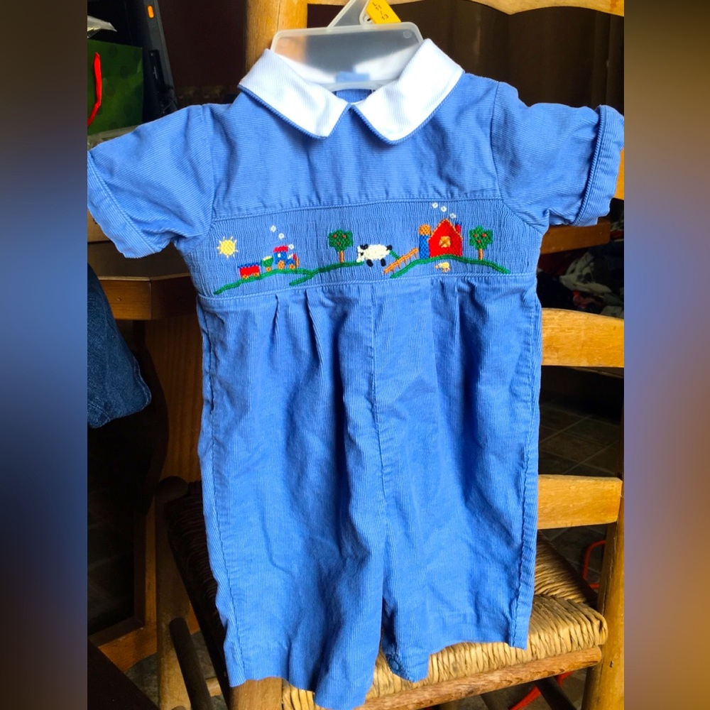 6m Carriage Boutique Baby Boy Farm Vintage